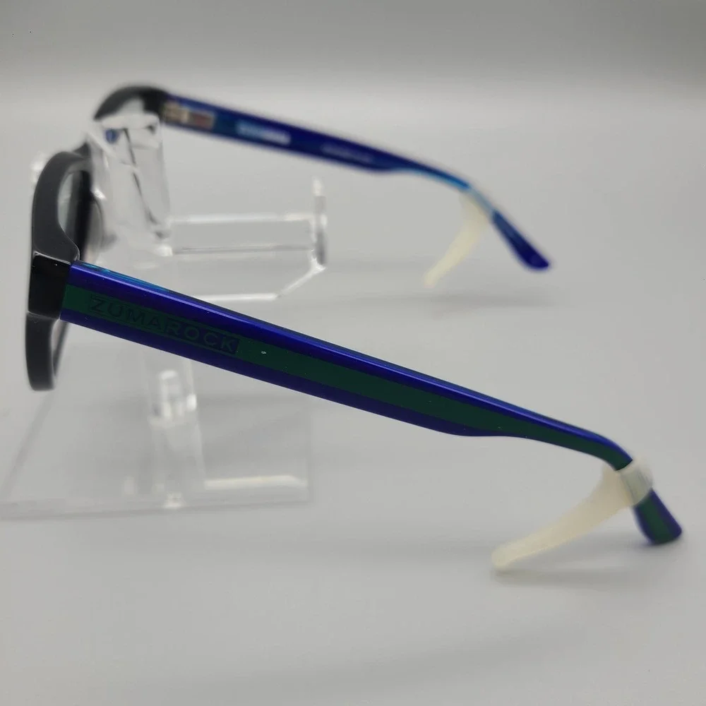 Zuma Rock Kids ZR003 BLK Eyeglass Frames Black Blue Green 49-16-135 Rectangular